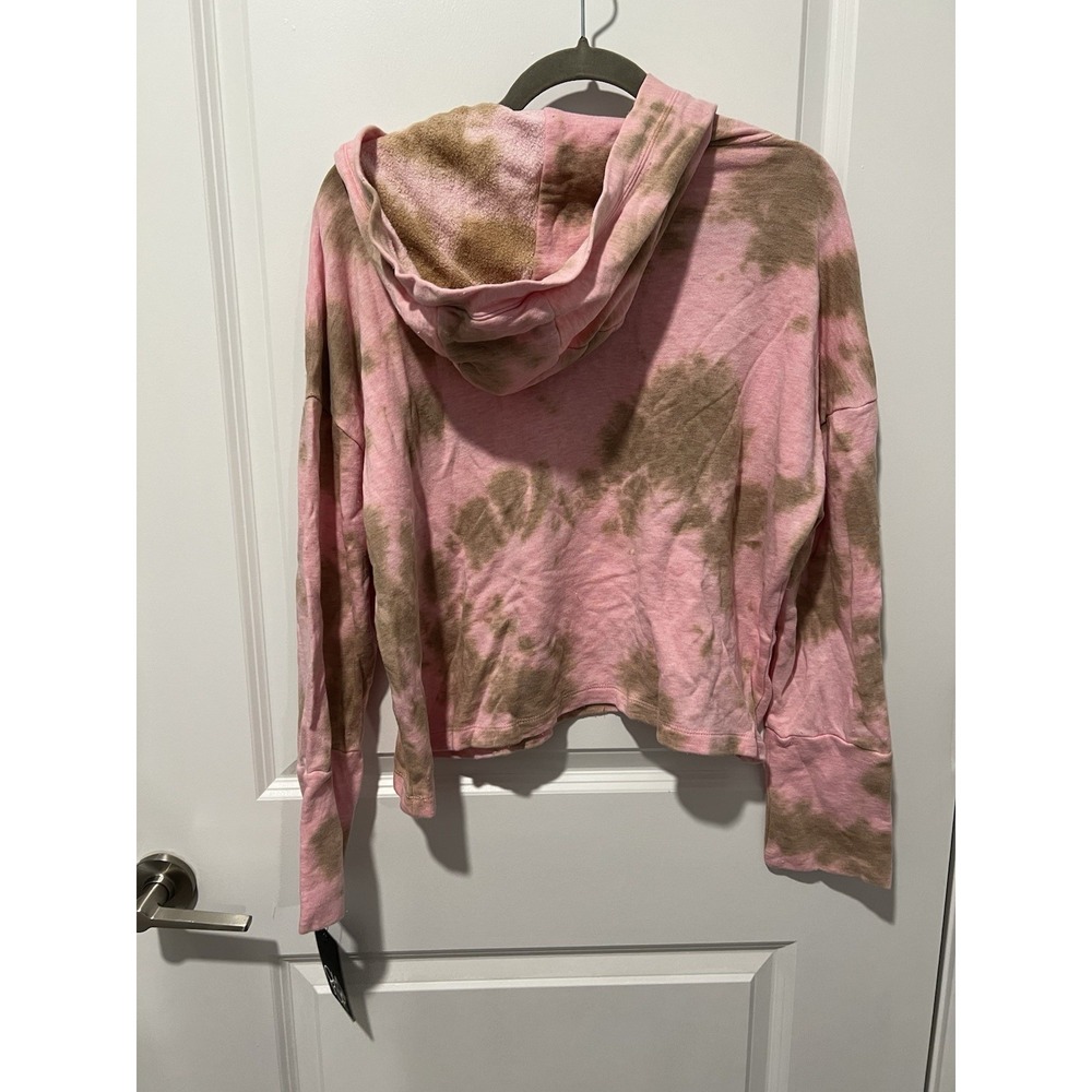 CHASOR Sweatshirt Large Tie-dye Cropped Pullover Hoodie Pink - New With Tags - Picture 2 of 6
